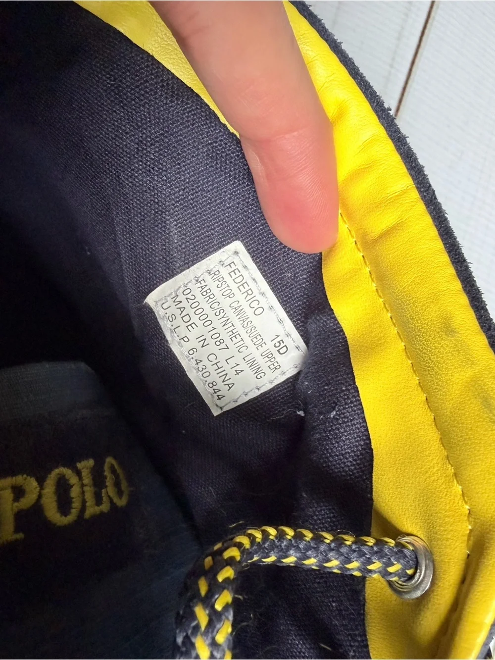 Polo by Ralph Lauren Blue Chukka Boots with Yellow Logo